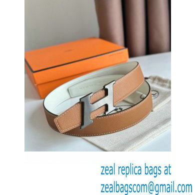 Hermes H Speed belt buckle  &  Reversible leather strap 32 mm 02 2023